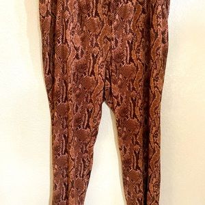 N.W.O.T Express snake skinned jogger style pants